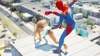 GTA 5 Water Ragdolls Spiderman (Euphoria physics)