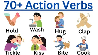 70+ Action Verbs With Pictures | Common Action Verbs in English For Kids | Action Verbs Vocabulary |