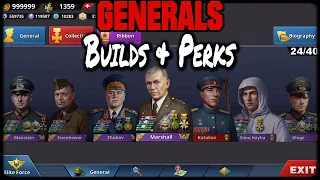 GENERALS BUILDS AND PERKS
