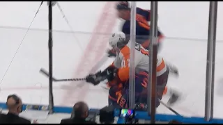 MacEwen Big Hit From Behind On Ceci