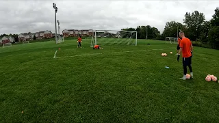 Syracuse University Men's Goalkeeper Training - Low Balls and Angled Shots - 9-10-2023