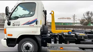 Hyundai HD78 🚚. Крюковой погрузчик Palfinger.