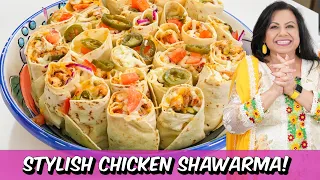 My Stylish Version of Chicken Shawarma Party Platter Idea Recipe in Urdu Hindi - RKK