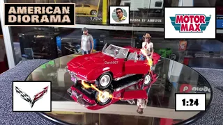 Unboxing Motormax 1:24 Corvette '67 Timeless Legends (Rojo/Red). Auto a escala die-cast 🚗🚘🚙😇🤩🤗✌🇸🇻👏👍😘