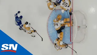 Juuse Saros Makes A Flurry Of Saves As Puck Never Crosses The Line Vs. Maple Leafs