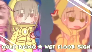 ✨Gold as a wet floor sign✨ | krew/itsfunneh | gacha club | Collaboration with Himariii^┆彡