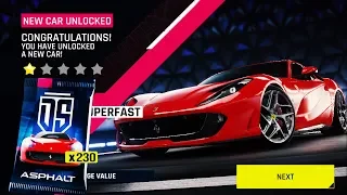 ASPHALT 9 | Opening 230 Ferrari 812 Superfast packs & Test Drive