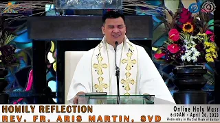 Homily Reflection of Rev. Fr. Aris Martin, SVD