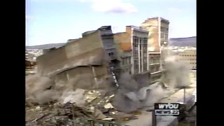 Implosion for Steamtown Mall in downtown Scranton, PA 4-5-1992 WYOU TV-22