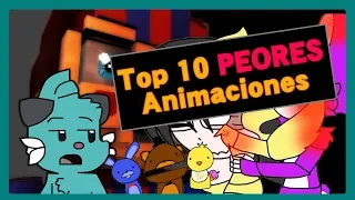 Top 10 PEORES Animaciones de FNAF | Dewott2501