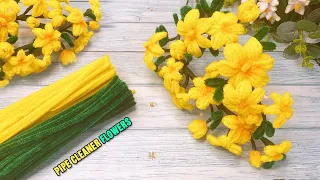 DIY Easy Pipe Cleaner Flowers | How to make Beautiful flowers from Chenille Wire | chenille stems