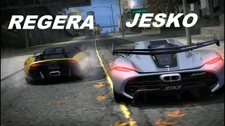 Koenigsegg Jesko vs Koenigsegg Regera  ( Blacklist #3 NFS MW )