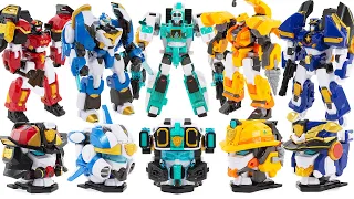 MiniForce The Strongest Cop Build Fire Patrol Zet Cyan Robot Head Transformation