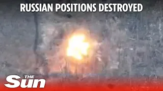 Ukrainian forces destroy Russian military positions on frontlines