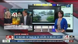 10 inches of rain in 36 hours in Belize City