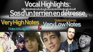 Very High Notes and Very Low Notes French Male singers "Sos d'un terrien en détresse" (🇫🇷 + Dimash)