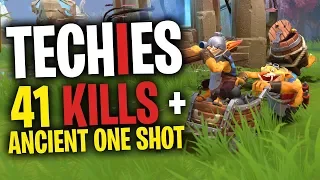 Techies 40 Bombs then Casually One Shots Ancient - DotA 2 Funny Moments