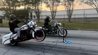 I TOOK MY built roadking Harley Davidson street racing || and this happen 👀