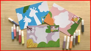 Sand painting animal penguin chick cat, how to painting with sand, sand art kit (Chim Xinh channel)