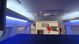 Rear lounge Iveco campervan prototype from La Marca