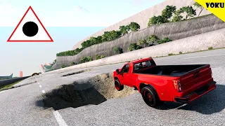 САМАЯ УЖАСНАЯ ДОРОГА!!! БОЛЬШИЕ ВЫБОИНЫ  / BeamNG.Drive