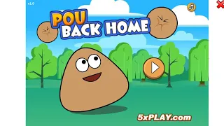 Играю в игру POU . Поу возвращается домой