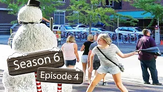 Scary Snowman Hidden Camera Practical Joke