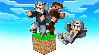 AİLECEK TEK BLOKTA HAYATTA KALMAK - Minecraft