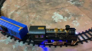 Vlak s kolejemi se světlem se zvukem, vláček na baterie