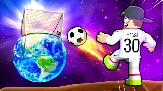 SCORING WORLDS LONGEST SOCCER GOAL in ROBLOX! (space)