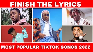 Finish The TikTok Lyrics 2022|Finish The  Lyrics Quiz|finish Lyrics Popular Songs |Music Quiz