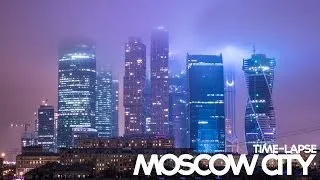 Time-lapse: Moscow City at night