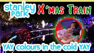 Kids having fun: visiting the Stanley Park 2016 Christmas Train