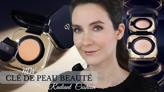 NEW Cle de Peau RADIANT CUSHION FOUNDATION NATURAL Review | Demo | Closeups