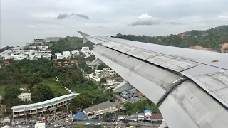 [4K] Bangkok Airways A319-100 Landing at Koh Samui (USM) - Low Approach + Windy Conditions