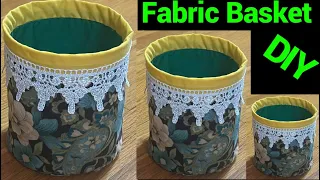 How To Sew Fabric Organizer/DIY Gift Sewing Idea/ Simple Fabric Basket Sewing Tutorial For Beginners