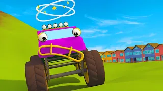 Five Little Monster Trucks & Five Little Buses Song | Nursery Rhymes & Kids Songs | Gecko's Garage