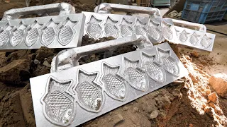 The process of making aluminum fish. The astonishing aluminum casting technology in Japan.