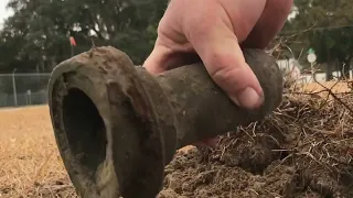 Metal detecting old school yard with Bounty Hunter Pioneer 202