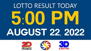 Lotto Results Today August 22 2022 5pm Ez2 Swertres 2D 3D 4D 6/45 6/55 PCSO