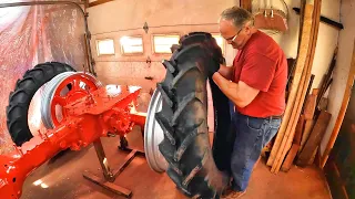 Mounting Rear Tractor Tires Quickly & Easily | Farmall Super C Restoration Episode 13