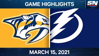 NHL Game Highlights | Predators vs. Lightning – Mar. 15, 2021