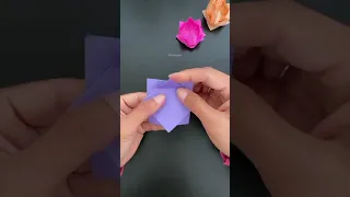 Easy Origami Lotus Flower #origami #origamiflower #lotusflower #shortswithcamilla #paperflower
