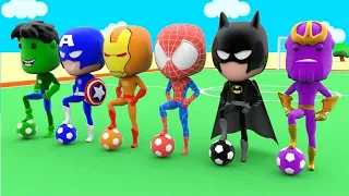 Thanos Avenger Learn Colors with Fifa World Cup Football 2023 Superheroes Spiderman