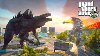 Godzilla 1998 vs Mechagodzilla Epic Battle - GTA V Mods