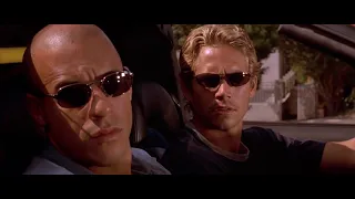 Cena do Brian e Toretto correndo juntos | Velozes e Furiosos 1 (Dublado-HD)