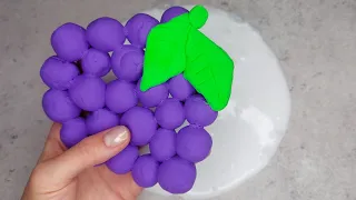 🍇💜 Mixing Store Bought Slime and Clay into Clear Slime! | Satisfying Slime Videos Mini Natalie