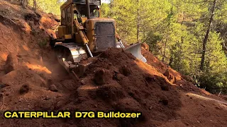 HOW THE Cat D7G BULLDOZER AND EXCAVATOR MAKE THE ROAD & Cat D7g dozer ve ekskavatör nasıl yol yapar?