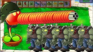 Plants Vs Zombies - 99 Gatling Pea vs Gargantuar vs Dr Zomboss