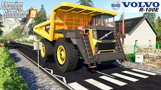 Farming Simulator 19 - VOLVO R-100E Large Mining Dump Truck City Driving